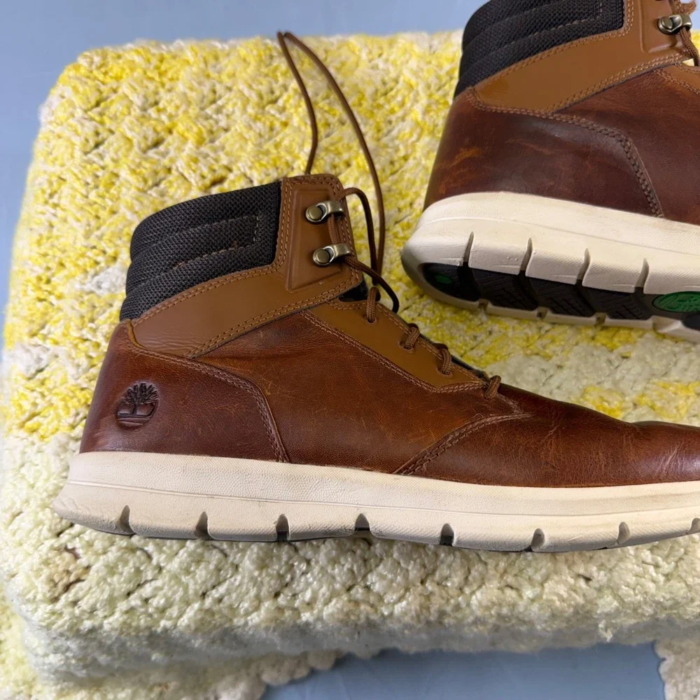 Timberland Killington Chukka Mens 11.5 Brown Leather Boots A10EE‎ SensorFlex